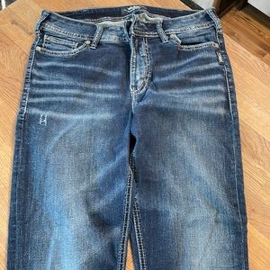 Silver Mazy ankle skinny